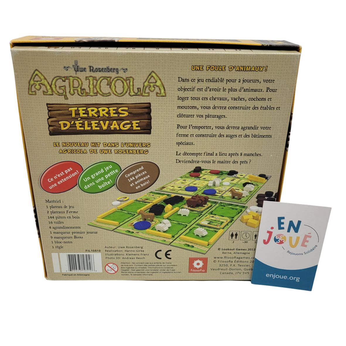 Voir photo 3 de Jeu de société - Agricola Terres d'élevage - Filosofia - À partir de 13 ans. Jeu de société - Agricola Terres d'élevage - Filosofia - À partir de 13 ans. Bon état - Vue 3 -